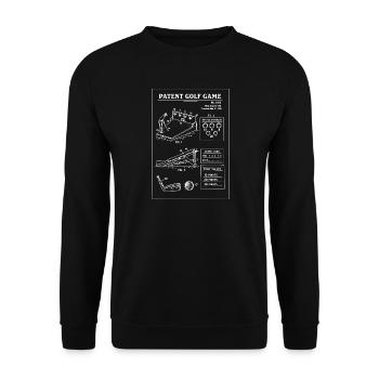 Plan de jeu de golf breveté - Sweat-shirt Unisexe - noir - Devant - Alina (178cm) & Michal (187cm)