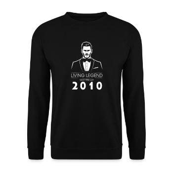 16. Geburtstag Living Legend (GENT) since 02/2010 - Unisex Sweatshirt - black - Front - Alina (178cm) & Michal (187cm)