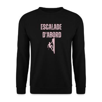 Escalade d'abord - Sweat-shirt Unisexe - noir - Devant - Alina (178cm) & Michal (187cm)