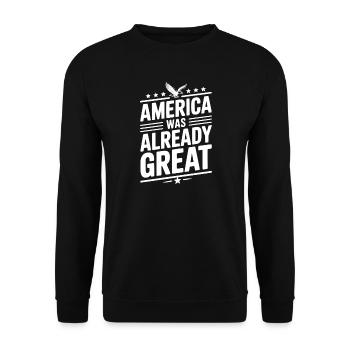 L’Amérique était déjà grande - Sweat-shirt Unisexe - noir - Devant - Alina (178cm) & Michal (187cm)