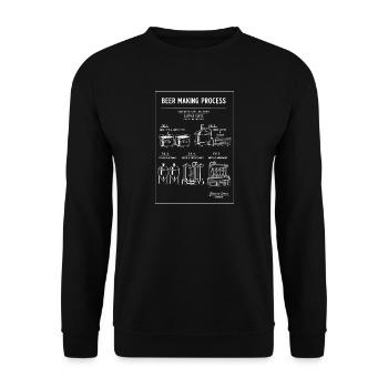 Bierbrauplan-Diagramm - Unisex Pullover - Schwarz - Vorne - Alina (178cm) & Michal (187cm)