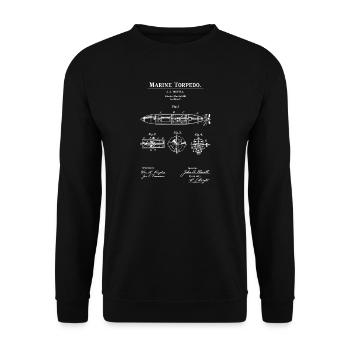 Marine Torpedo Patent Blueprint - Unisex Sweatshirt - black - Front - Alina (178cm) & Michal (187cm)