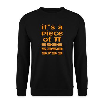 Piece of PI - Unisex Pullover - Schwarz - Vorne - Alina (178cm) & Michal (187cm)