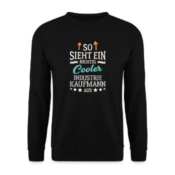 Cool industrial clerk - Unisex Sweatshirt - black - Front - Alina (178cm) & Michal (187cm)