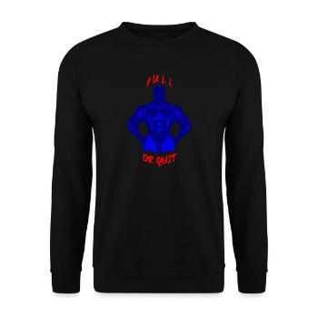 Pull Or Quit - Hardcore Bodybuilding Motivation  - Unisex Sweatshirt - black - Front - Alina (178cm) & Michal (187cm)