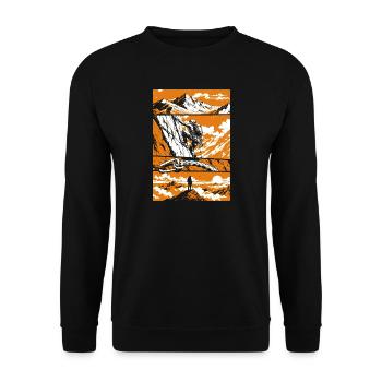 Art de la montagne Summit Victory - Sweat-shirt Unisexe - noir - Devant - Alina (178cm) & Michal (187cm)