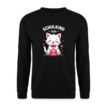 Schulkind 2026 Einschulung 2026 Schulanfang - Unisex Pullover - Schwarz - Vorne - Alina (178cm) & Michal (187cm)