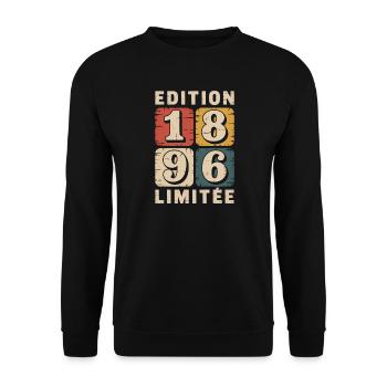 Édition 1986 Limitée Vintage Distress - Sweat-shirt Unisexe - noir - Devant - Alina (178cm) & Michal (187cm)