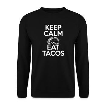 Keep Calm And Eat Tacos - Unisex Sweatshirt - black - Front - Alina (178cm) & Michal (187cm)