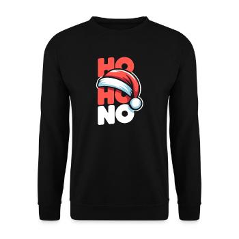 Ho Ho No Christmas - Unisex Sweatshirt - black - Front - Alina (178cm) & Michal (187cm)