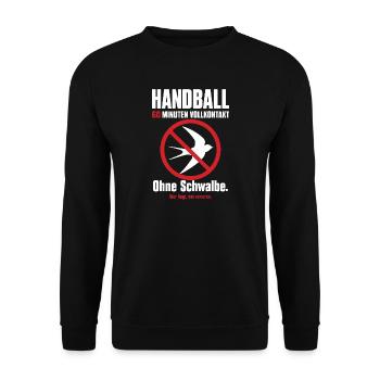 Ohne Schwalbe – Handballer Geschenk - Unisex Pullover - Schwarz - Vorne - Alina (178cm) & Michal (187cm)