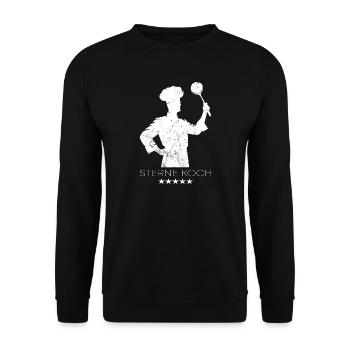 Koch Sternekoch Berufe - Unisex Pullover - Schwarz - Vorne - Alina (178cm) & Michal (187cm)