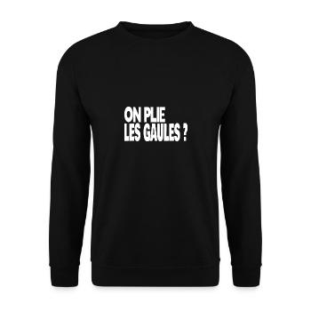 on plie les gaules ? - Sweat-shirt Unisexe - noir - Devant - Alina (178cm) & Michal (187cm)