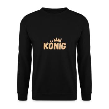 Schach Spruch Geschenk Schachmatt Queens Gambit - Unisex Pullover - Schwarz - Vorne - Alina (178cm) & Michal (187cm)