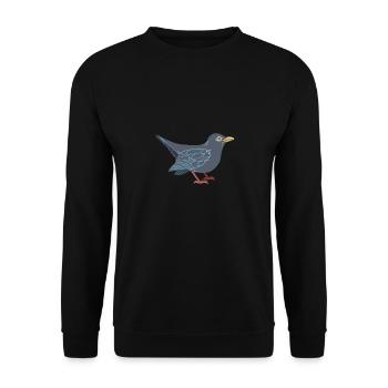 Blackbird - Unisex Sweatshirt - black - Front - Alina (178cm) & Michal (187cm)