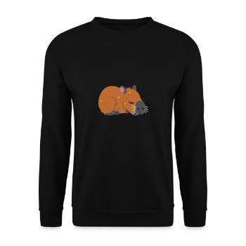 Capybara sleeps - Unisex Sweatshirt - black - Front - Alina (178cm) & Michal (187cm)