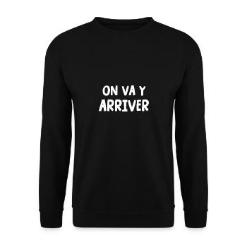 on va y arriver - Sweat-shirt Unisexe - noir - Devant - Alina (178cm) & Michal (187cm)