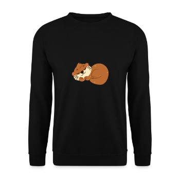 La loutre dort - Sweat-shirt Unisexe - noir - Devant - Alina (178cm) & Michal (187cm)