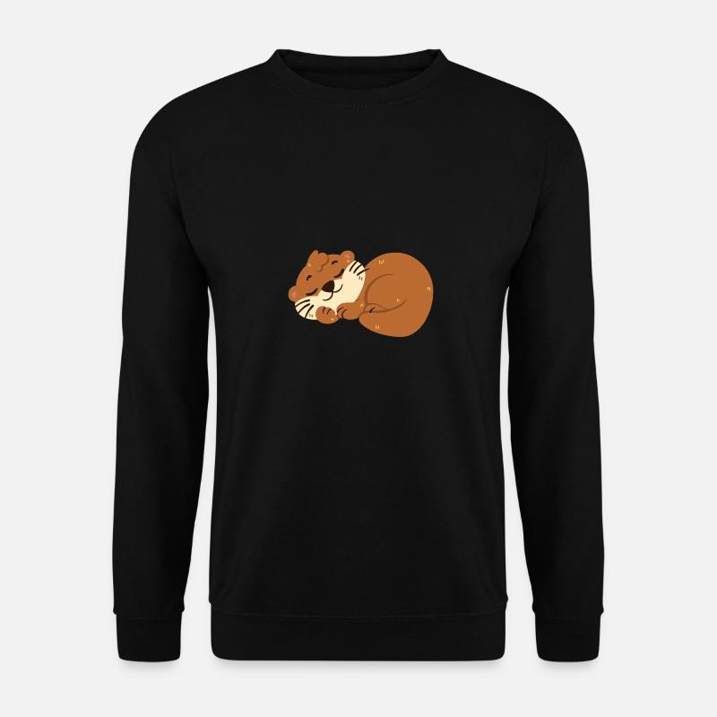 Otter schläft - Unisex Pullover - Schwarz