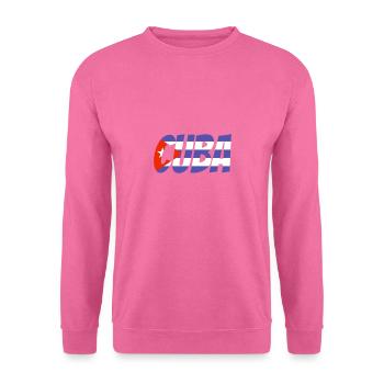 Cuba flag letters colors - Unisex Sweatshirt - pink - Front