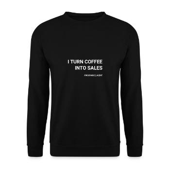 I Turn Coffee Into Sales Insurance Agent - Unisex Sweatshirt - black - Front - Alina (178cm) & Michal (187cm)