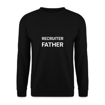 Recruiter Father - Unisex Sweatshirt - black - Front - Alina (178cm) & Michal (187cm)