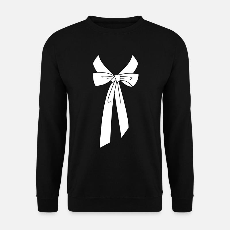 Shirt collar with bow - Unisex Sweatshirt - black
