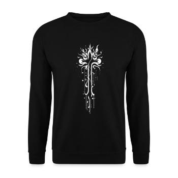 Croix Stylish Christian - Sweat-shirt Unisexe - noir - Devant - Alina (178cm) & Michal (187cm)