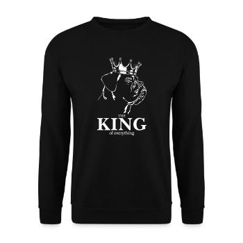 Bordeauxdogge King of everything Hunde Wilsigns - Unisex Pullover - Schwarz - Vorne - Alina (178cm) & Michal (187cm)