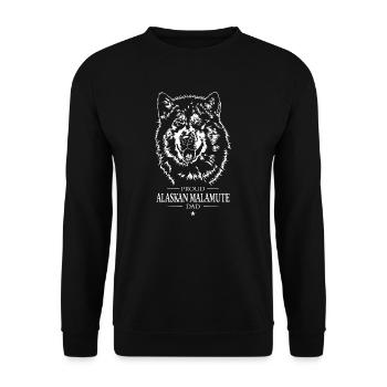 Proud Alaskan Malamute Dad Dog Dog Wilsigns - Unisex Sweatshirt - black - Front - Alina (178cm) & Michal (187cm)