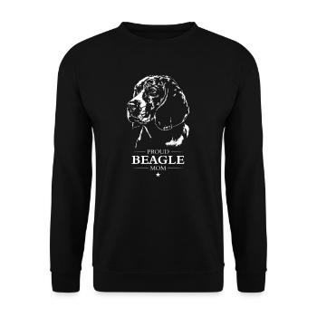 Beagle Mom Hunde Hund Wilsigns - Unisex Pullover - Schwarz - Vorne - Alina (178cm) & Michal (187cm)