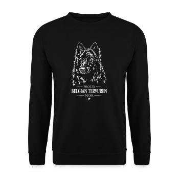 Proud Belgian Tervuren Mom Dog Dog Wilsigns - Unisex Sweatshirt - black - Front - Alina (178cm) & Michal (187cm)