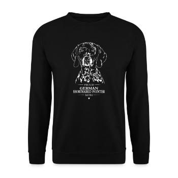 Braque allemand à poil court maman chien chien Wilsigns - Sweat-shirt Unisexe - noir - Devant - Alina (178cm) & Michal (187cm)