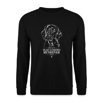 Retriever à poil plat papa chiens chien Wilsigns - Sweat-shirt Unisexe - noir - Devant - Alina (178cm) & Michal (187cm)