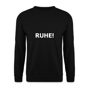 Ruhe! - Unisex Pullover - Schwarz - Vorne - Alina (178cm) & Michal (187cm)