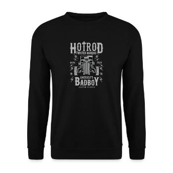 Twisted Hotrod - Unisex Pullover - Schwarz - Vorne - Alina (178cm) & Michal (187cm)