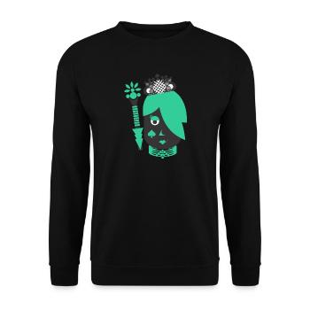 reine - Sweat-shirt Unisexe - noir - Devant - Alina (178cm) & Michal (187cm)