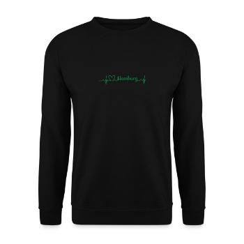 Hamburg - Unisex Pullover - Schwarz - Vorne - Alina (178cm) & Michal (187cm)