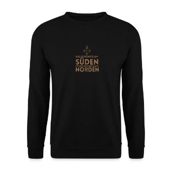 Hamburg die Stadt Moin Deutschland - Unisex Pullover - Schwarz - Vorne - Alina (178cm) & Michal (187cm)