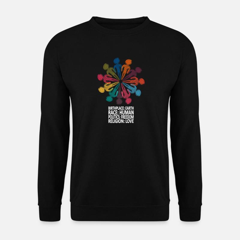 Gegen Rassismus (englisches Shirt) - Unisex Pullover - Schwarz