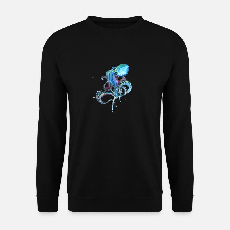 kraake octopus tentacal illu fish octopus ora - Unisex Sweatshirt - black