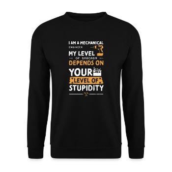 I Am A Mechanical Engineer My Le... - Unisex Sweatshirt - black - Front - Alina (178cm) & Michal (187cm)