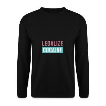 Legalize Cocaine Kokain Koks Drogen lustiges Party - Unisex Pullover - Schwarz - Vorne - Alina (178cm) & Michal (187cm)