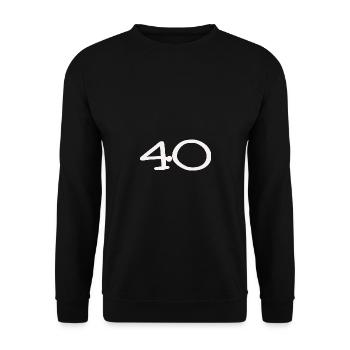 40. 40 YEARS. 40th ANNIVERSARY. 40TH ANNIVERSARY. - Unisex Sweatshirt - black - Front - Alina (178cm) & Michal (187cm)