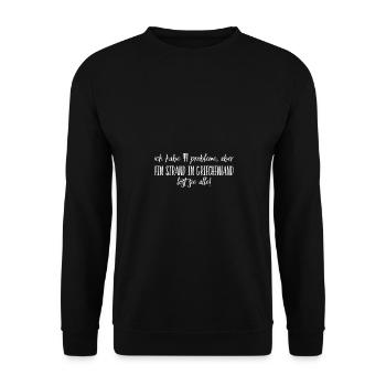 Lustiger Griechischer Spruch Griechenland Geschenk - Unisex Pullover - Schwarz - Vorne - Alina (178cm) & Michal (187cm)