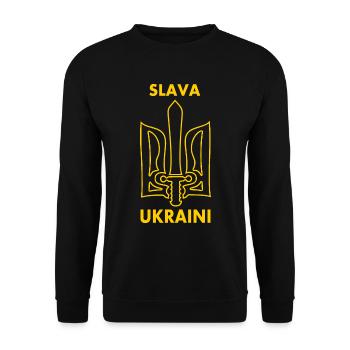 Slava ukraini - Unisex Sweatshirt - black - Front - Alina (178cm) & Michal (187cm)