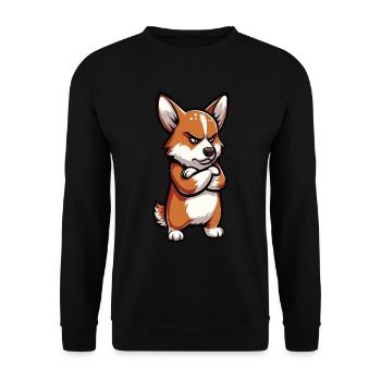 Corgi Corgi Welsh Corgi Corgi Corgi Owner Corgi Corgi - Unisex Sweatshirt - black - Front - Alina (178cm) & Michal (187cm)