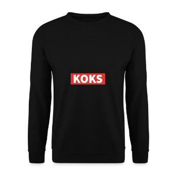 Koks Kokain Drogen lustiges Druffi Party Geschenk - Unisex Pullover - Schwarz - Vorne - Alina (178cm) & Michal (187cm)