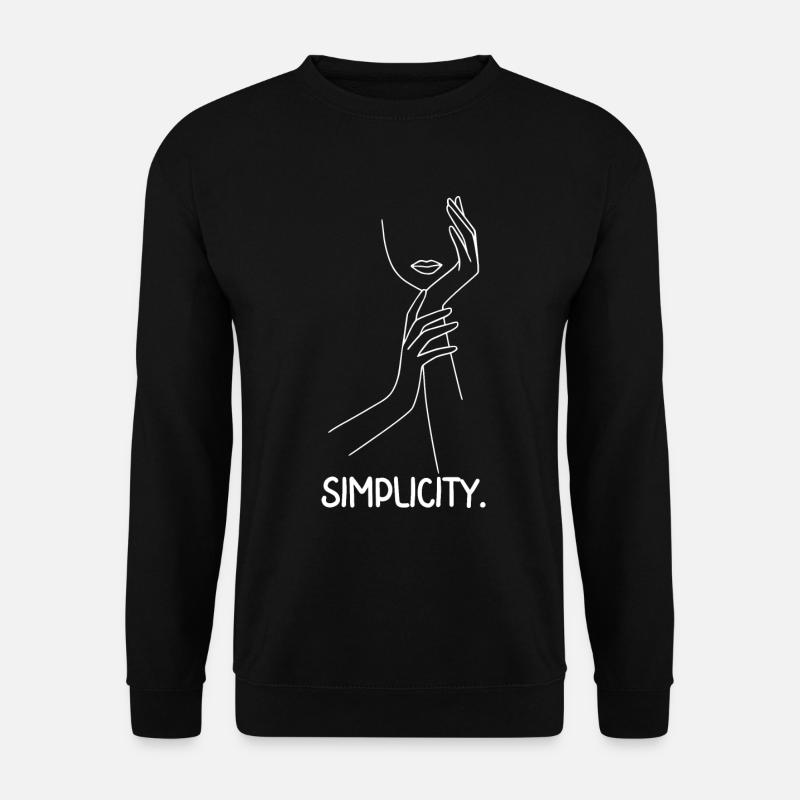 One Line Frau - Unisex Pullover - Schwarz