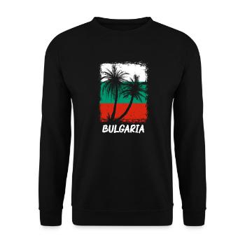 Drapeau de la Bulgarie Drapeau bulgare Sables d’or - Sweat-shirt Unisexe - noir - Devant - Alina (178cm) & Michal (187cm)